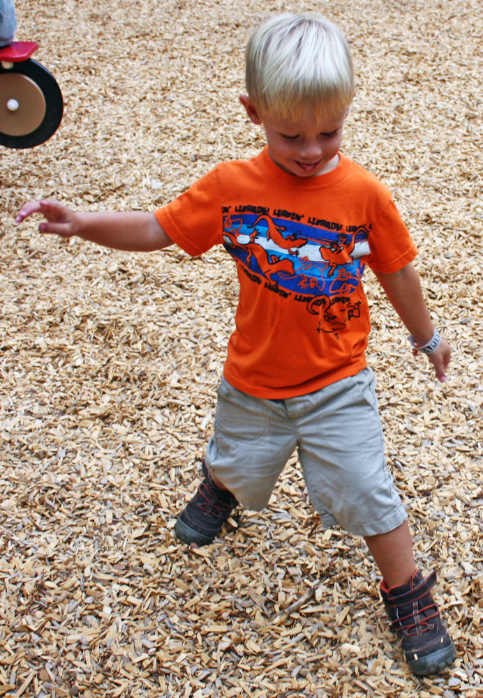 Three-Year-Old Boy Dancing in the Park (12)