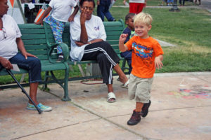 Three-Year-Old Boy Dancing in the Park (4)