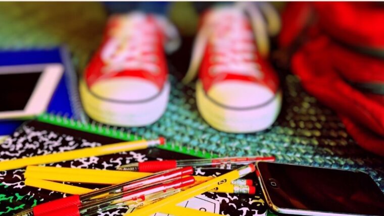 messy school supplies